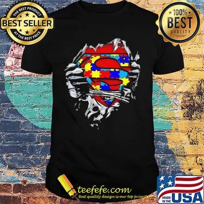 Blood insides superman autism awareness shirt