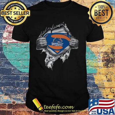 Blood insides superman boise state broncos shirt