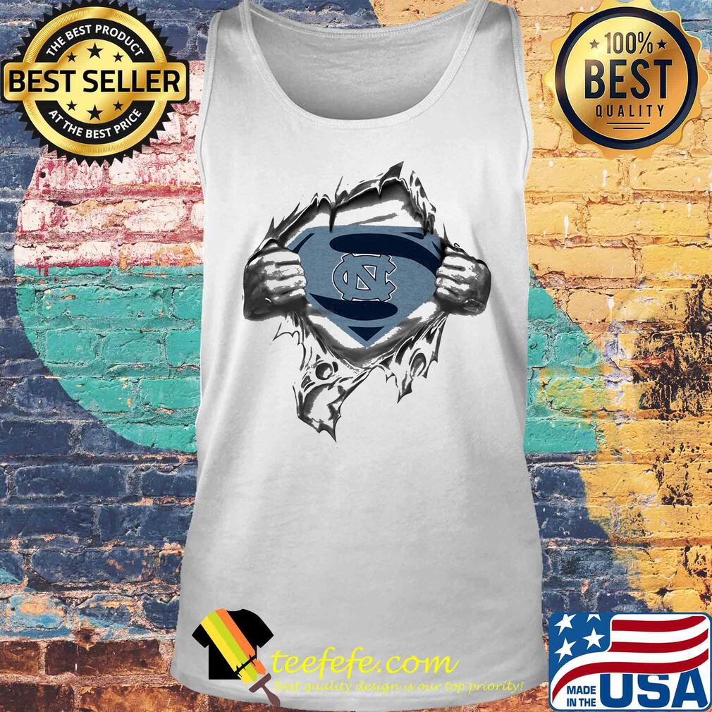 Blood insides superman carolina tar heels s Tank top Blood insides superman carolina tar heels s Tank top