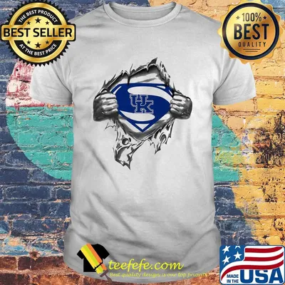 Blood insides superman kentucky wildcats logo shirt
