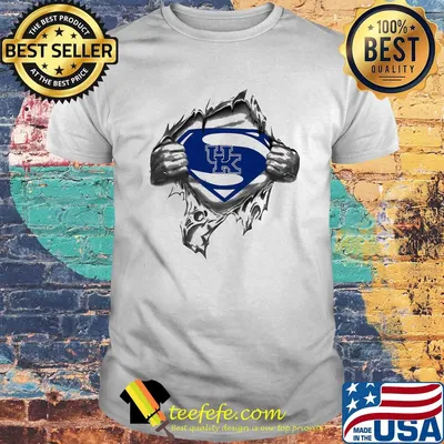 Blood insides superman kentucky wildcats shirt