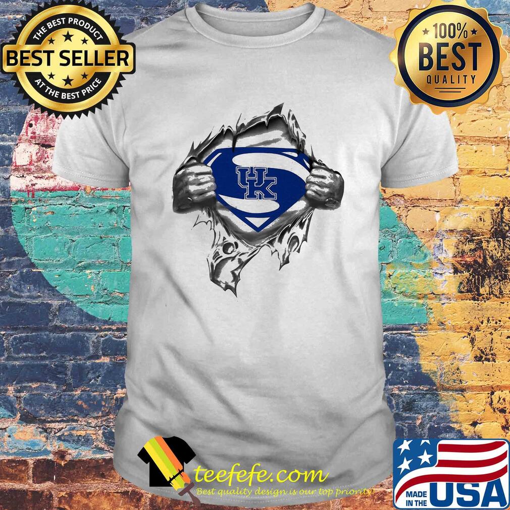Blood insides superman kentucky wildcats shirt