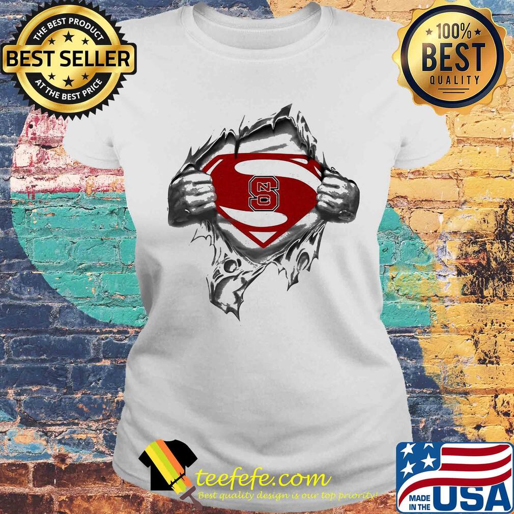 Blood insides superman north carolina state s Laides tee Blood insides superman north carolina state s Laides tee