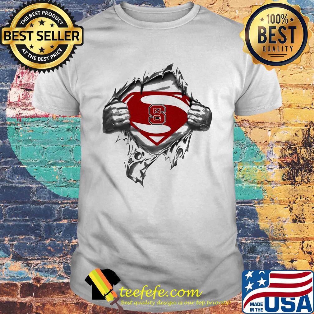 Blood insides superman north carolina state shirt
