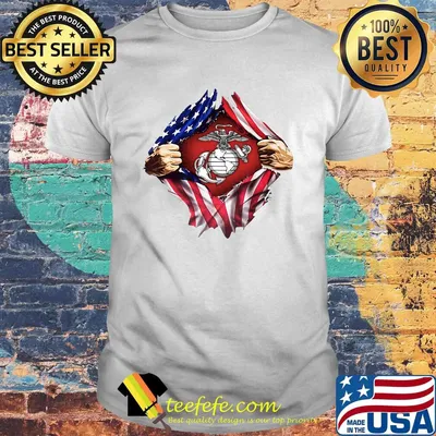 Blood insides united states marine corps american flag independence day shirt
