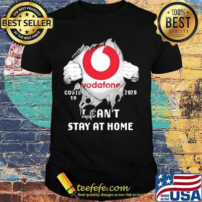 Blood insides vodafone covid-19 2020 i can't stay at home shirt