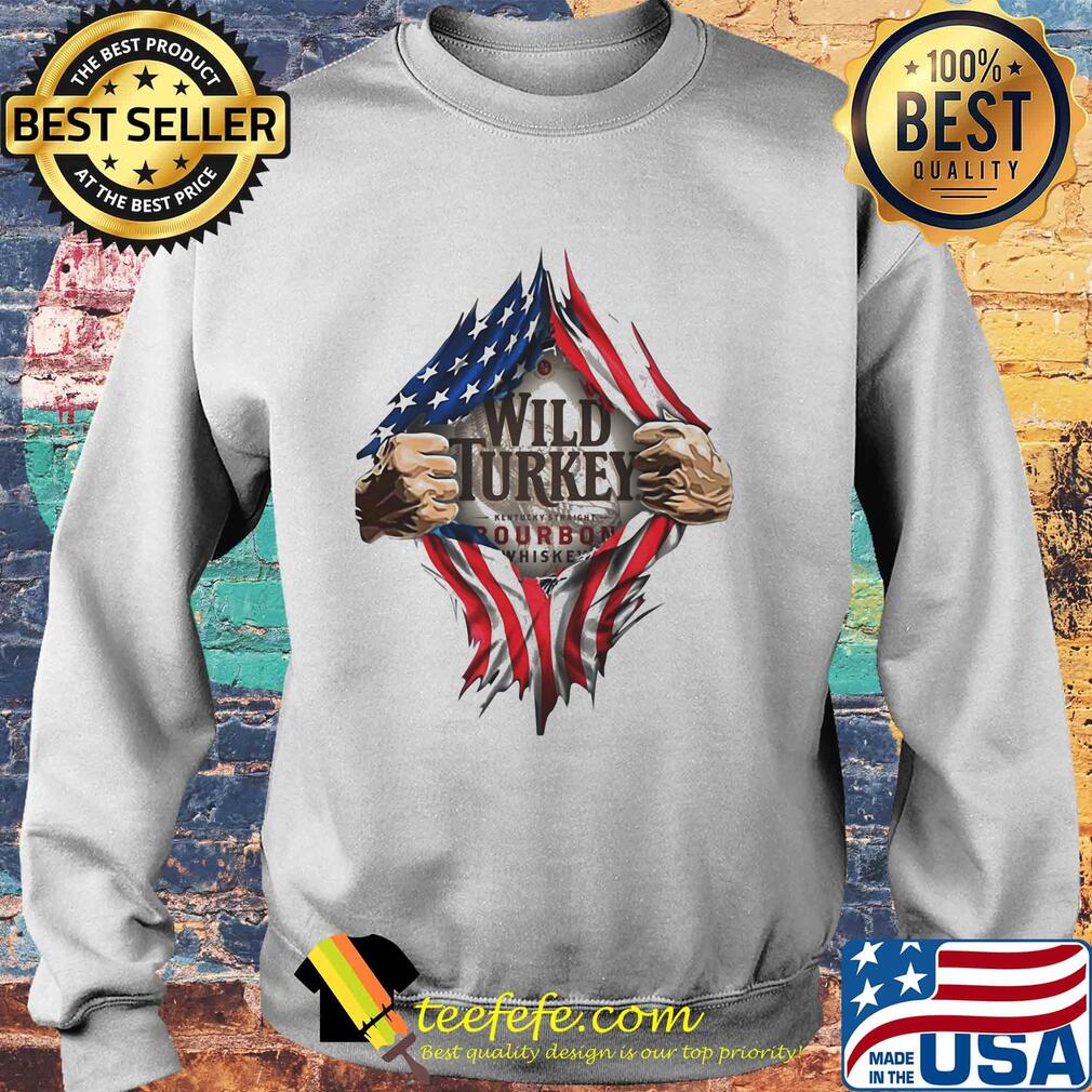 Blood insides wild turkey bourbon whiskey american flag independence day s Sweater Blood insides wild turkey bourbon whiskey american flag independence day s Sweater