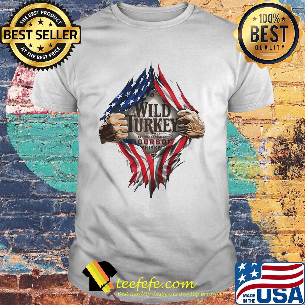 Blood insides wild turkey bourbon whiskey american flag independence day shirt Blood insides wild turkey bourbon whiskey american flag independence day shirt