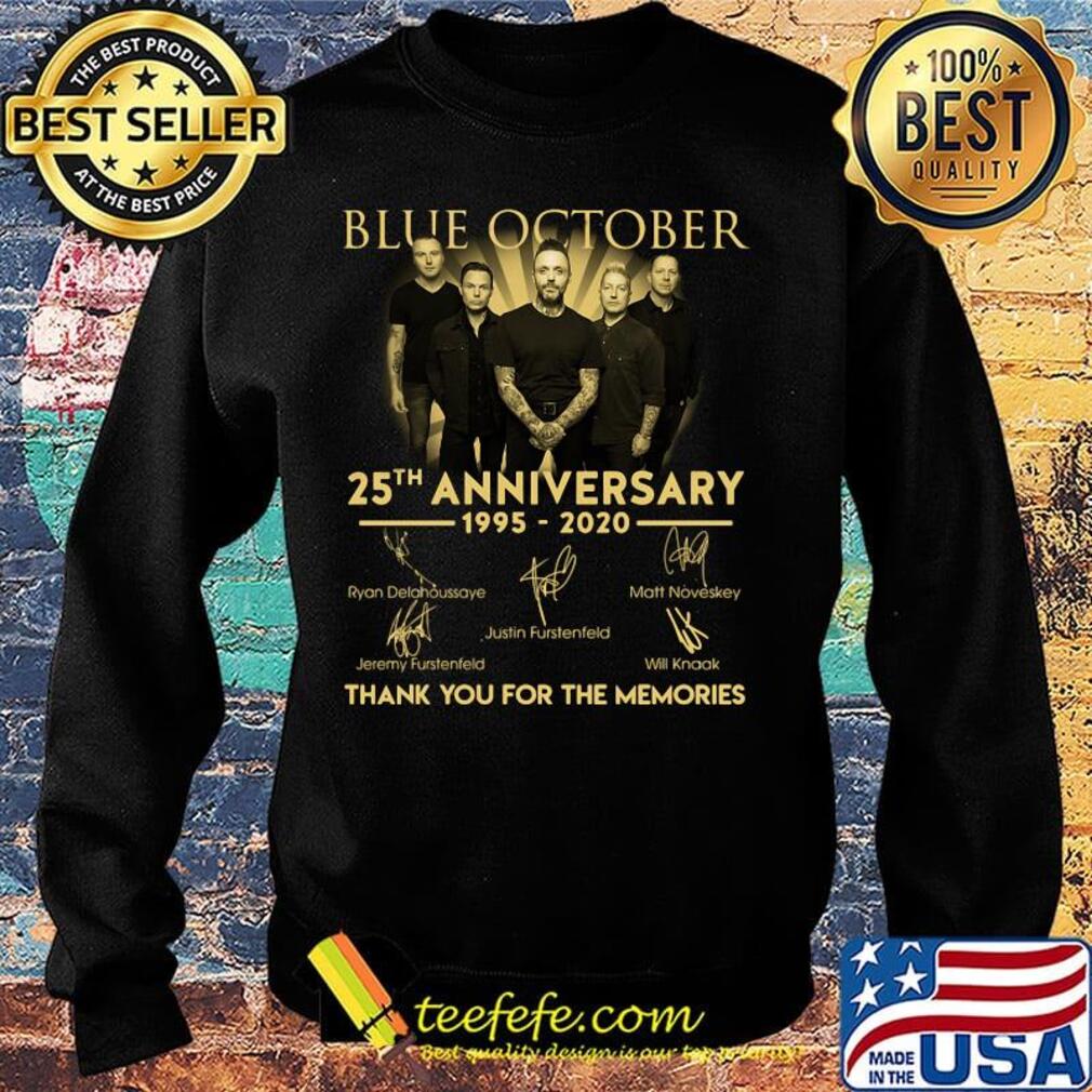 Blue october 25th anniversary 1995 2020 thank you for the memories signatures s Sweater Blue october 25th anniversary 1995 2020 thank you for the memories signatures s Sweater