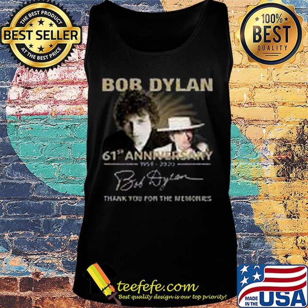 Bob dylan 61st anniversary 1959 2020 thank you for the memories light signature s Tank top Bob dylan 61st anniversary 1959 2020 thank you for the memories light signature s Tank top