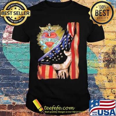 Bon jovi band american flag happy independence day shirt