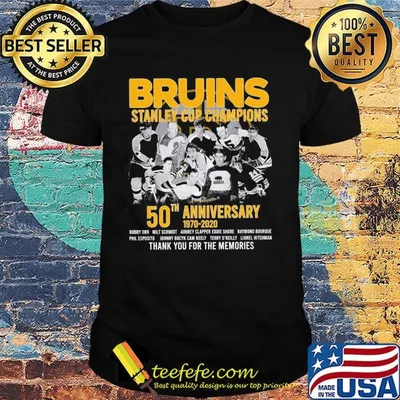 Boston bruins football team stanley cup champions 50th anniversary 1970 2020 thank you for the memories shirt