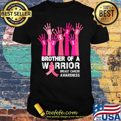 Brother of a warrior breast cancer awareness shirt