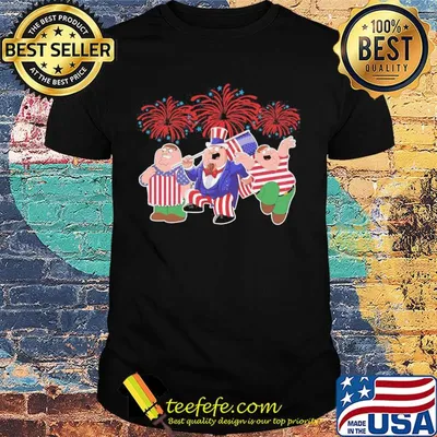 Brown haired dipper pines firework american flag independence day shirt