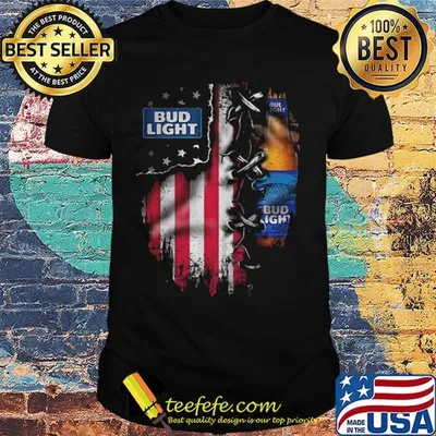 Bud light beer american flag independence day shirt