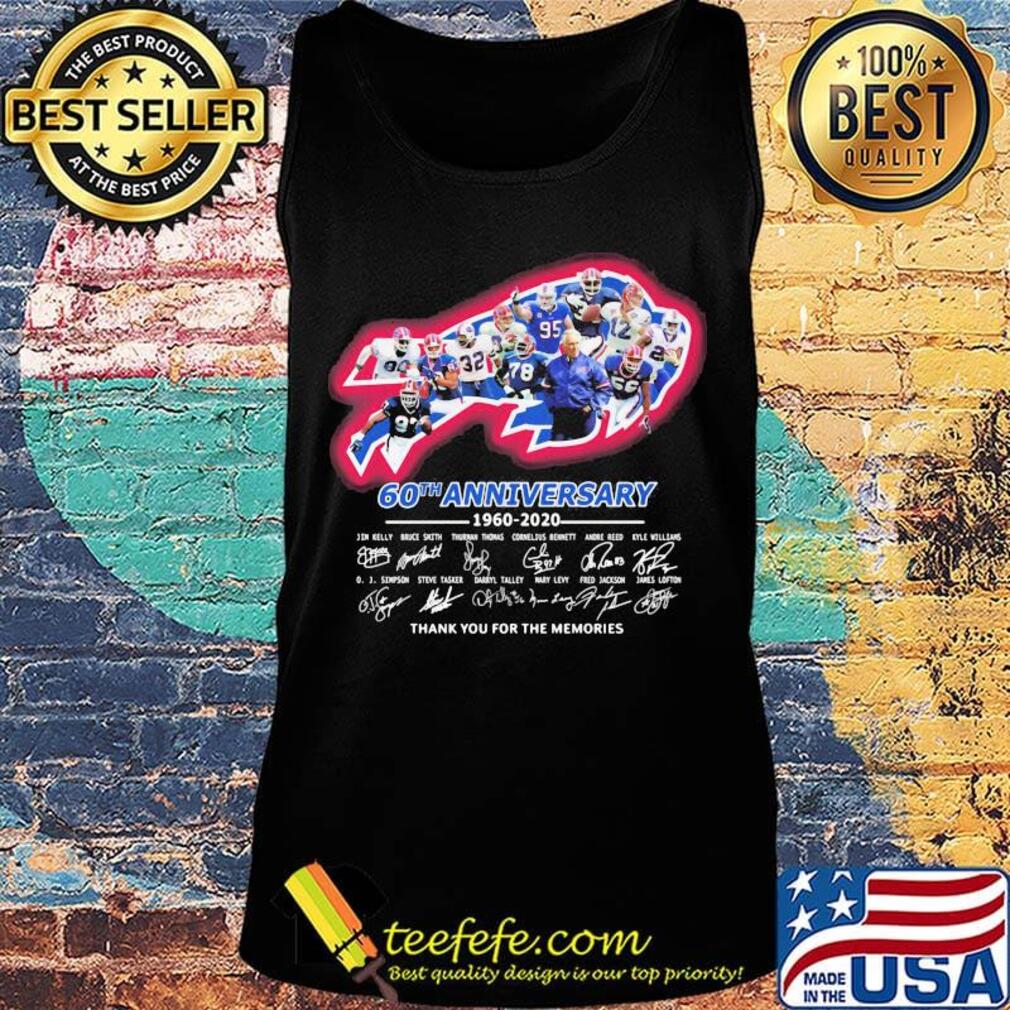 Buffalo bulls 60th anniversary 1960 2020 thank you for the memories signatures s Tank top Buffalo bulls 60th anniversary 1960 2020 thank you for the memories signatures s Tank top