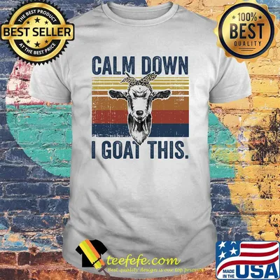 Calm down I goat this vintage retro shirt