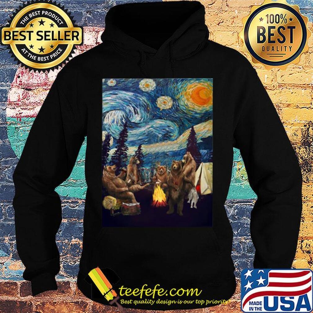 Campfire starry night bear vincent Van gogh s Hoodie Campfire starry night bear vincent Van gogh s Hoodie