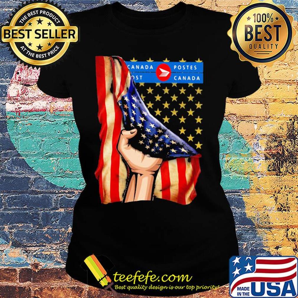 Canada postes american flag independence day s Ladies tee Canada postes american flag independence day s Ladies tee