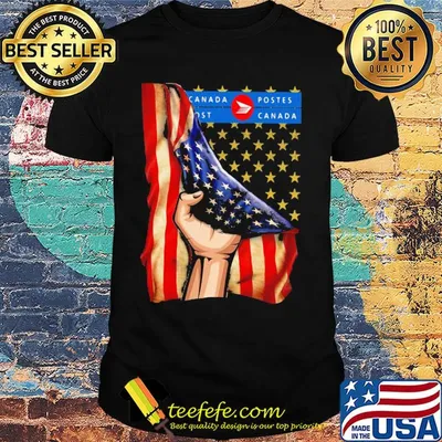 Canada postes american flag independence day shirt
