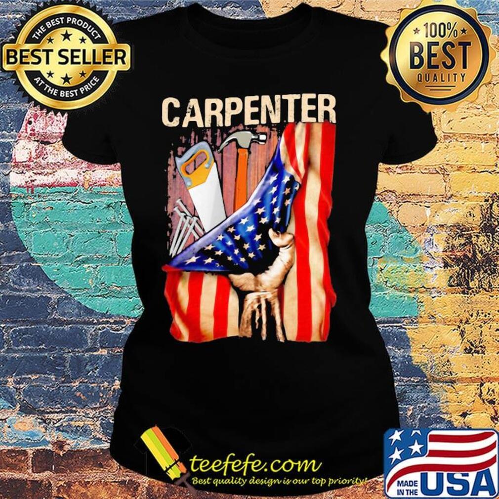 Carpenter American flag independence day s Ladies tee Carpenter American flag independence day s Ladies tee