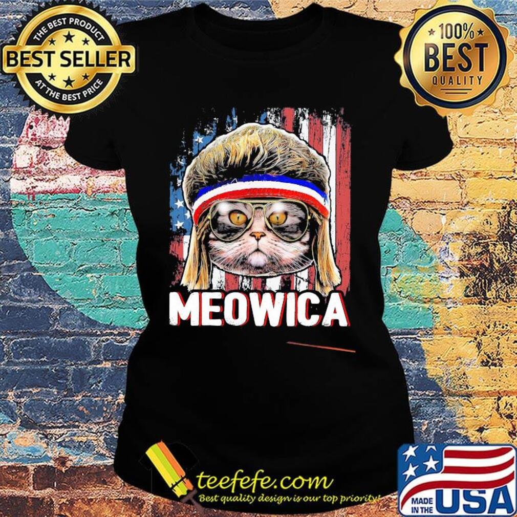 Cat meowica american flag independence day s Ladies tee Cat meowica american flag independence day s Ladies tee