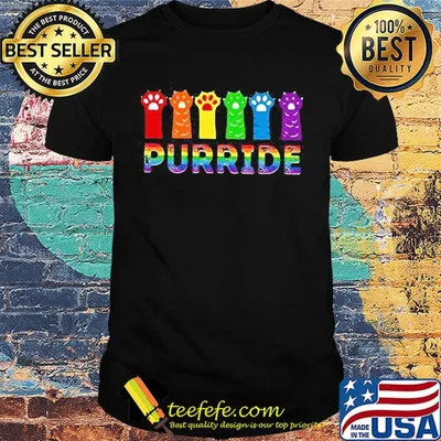 Cat paw purride LGBT shirt