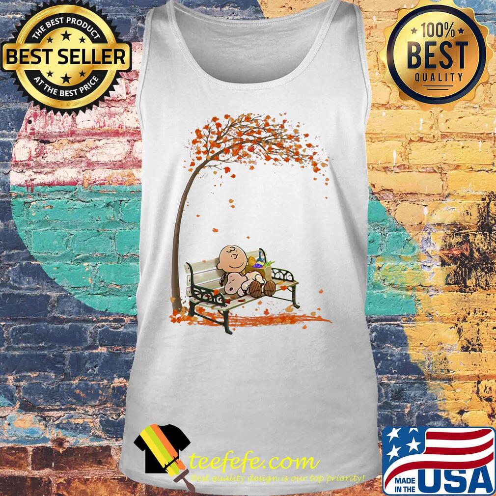 Charlie brown hug snoopy fall maple leaves s Tank top Charlie brown hug snoopy fall maple leaves s Tank top