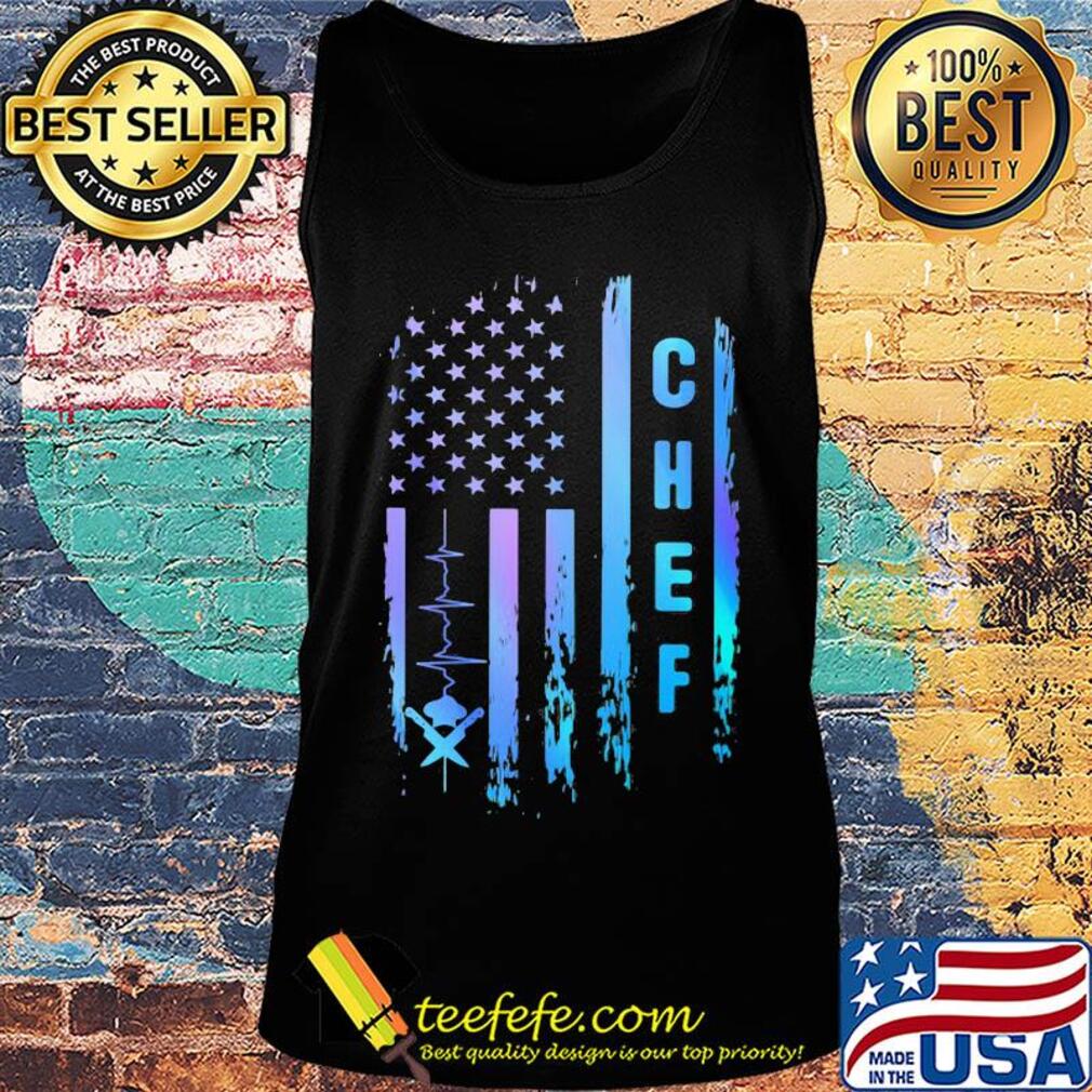 Chef heartbeat american flag independence day s Tank top Chef heartbeat american flag independence day s Tank top