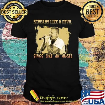 Chester bennington screams like a devil sings like an angel shirt