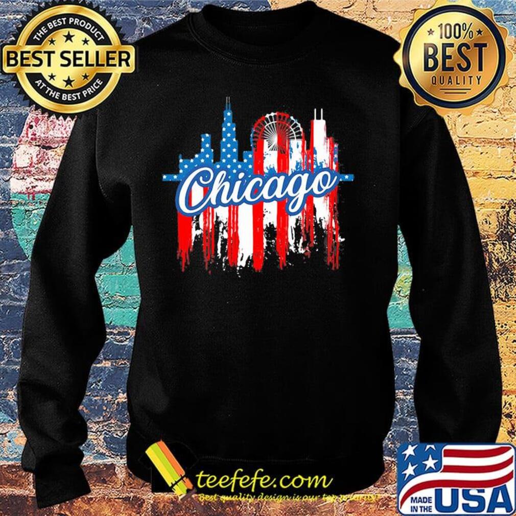 Chicago American flag independence day s Sweater Chicago American flag independence day s Sweater
