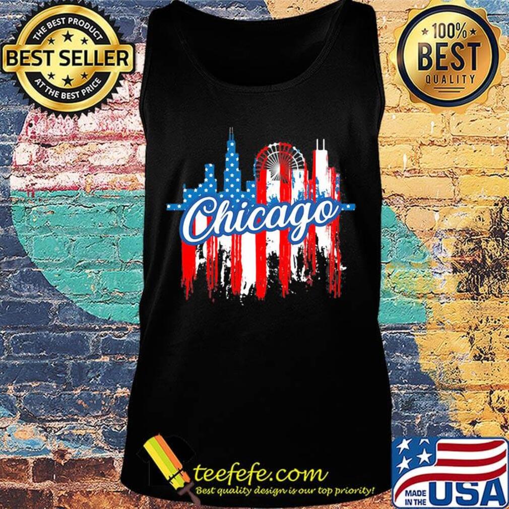 Chicago American flag independence day s Tank top Chicago American flag independence day s Tank top