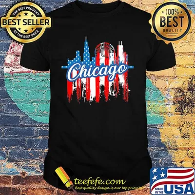 Chicago American flag independence day shirt