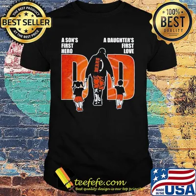 Chicago bears a son's first hero a daughter's first love dad happy father's day shirt