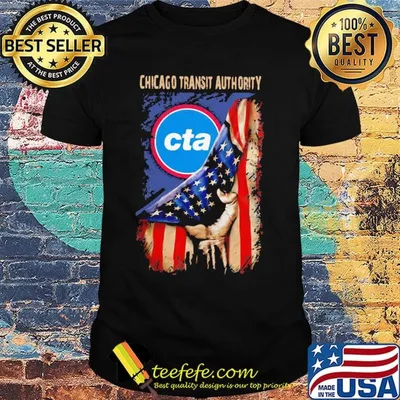 Chicago transit authority american flag independence day shirt