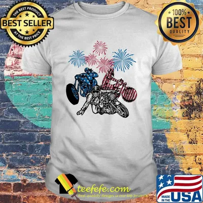 Chopper Riding America 4th Of July Independence Day Flag Shirt