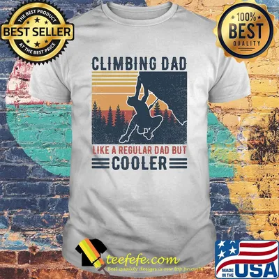 Climbing dad like a regular dad but cooler father's day vintage retro shirt