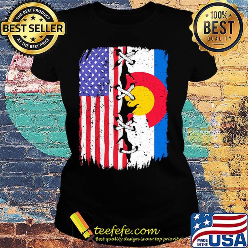 Colorado And American Flag Independence Day Shirt Ladies tee Colorado And American Flag Independence Day Shirt Ladies tee