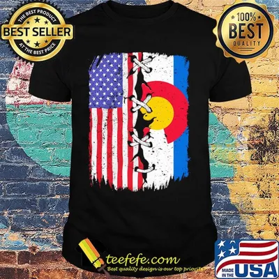 Colorado And American Flag Independence Day Shirt