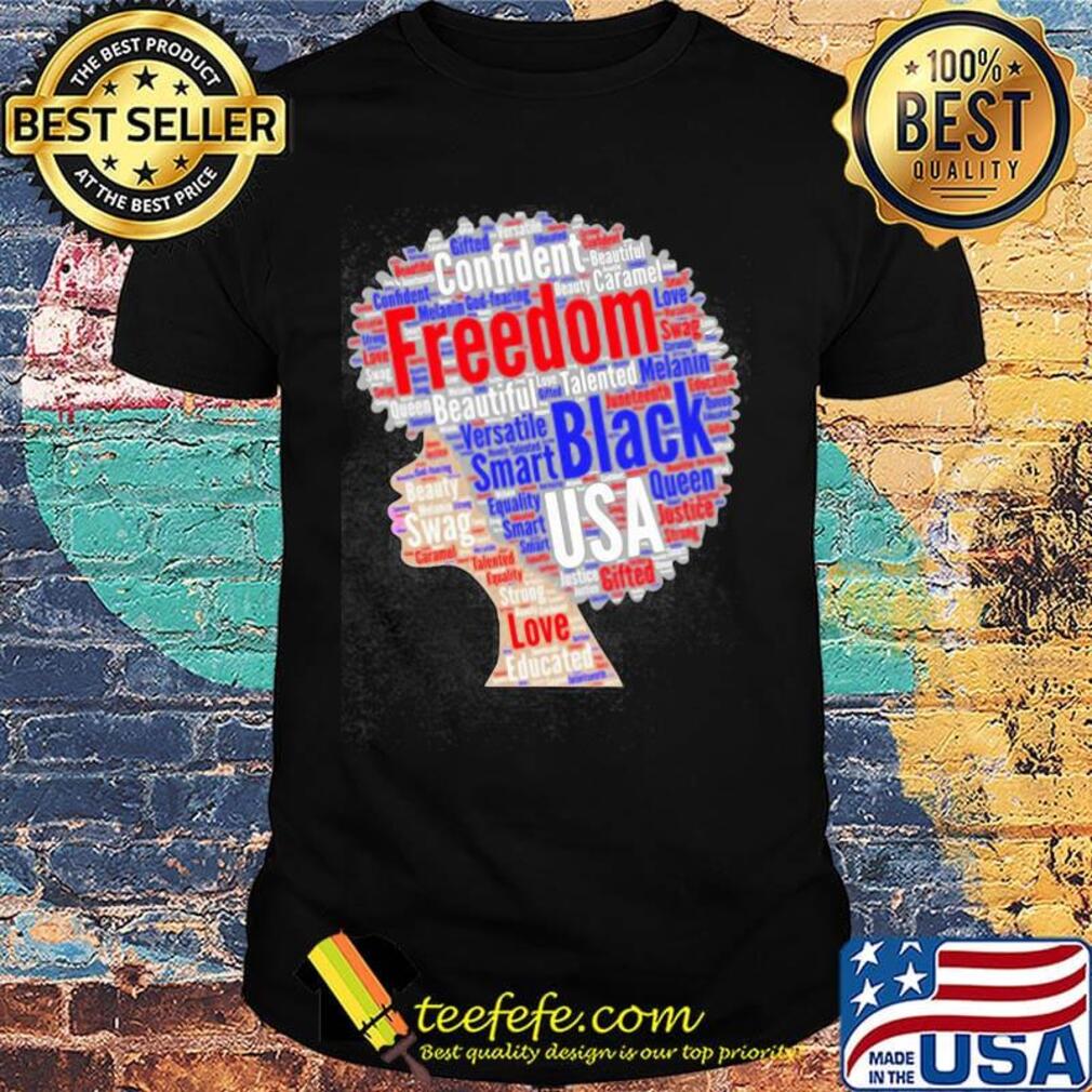 Confident caramel freedom versatile smart black queen USA shirt Confident caramel freedom versatile smart black queen USA shirt