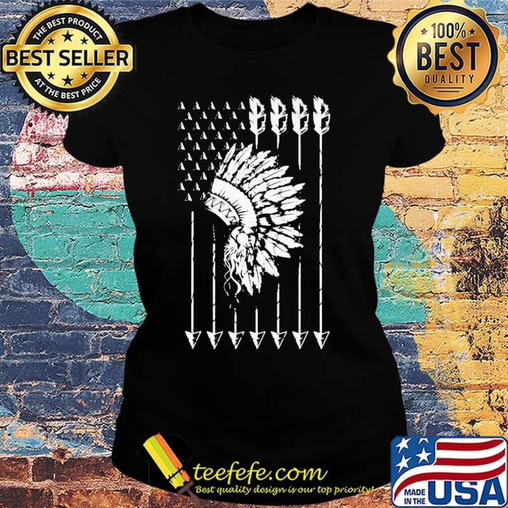 Cool Native American Arrow And Teepee Flag Shirt Ladies tee Cool Native American Arrow And Teepee Flag Shirt Ladies tee