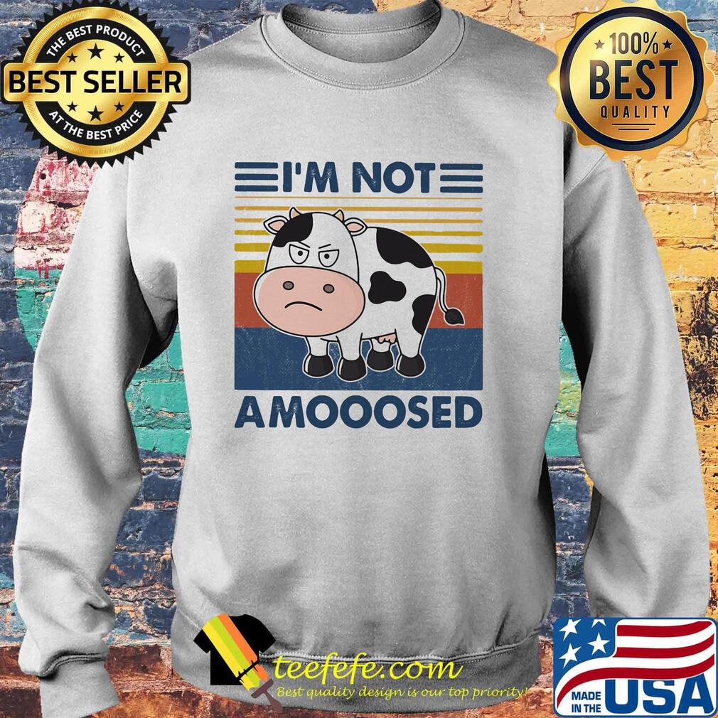 Cow i'm not amoosed vintage retro s Sweater Cow i'm not amoosed vintage retro s Sweater