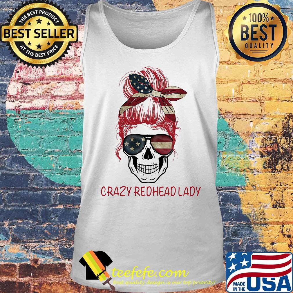 Crazy Redhead Lady Skull s Tank top Crazy Redhead Lady Skull s Tank top