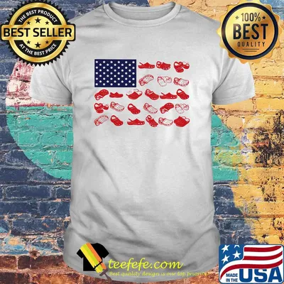 Crocs american flag independence day shirt