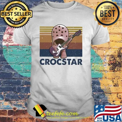 Crocstar guitar vintage retro shirt