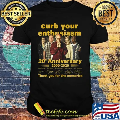 Curb your enthusiasm 20th anniversary 2000 2020 thank you for the memories signatures shirt