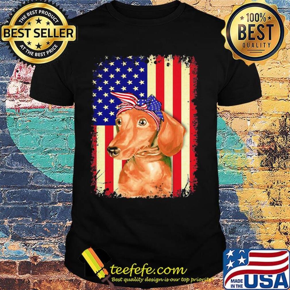 Dachshund american flag independence day shirt