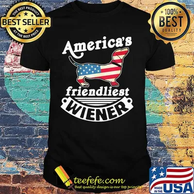 Dachshund friendliest wiener American flag veteran Independence Day shirt