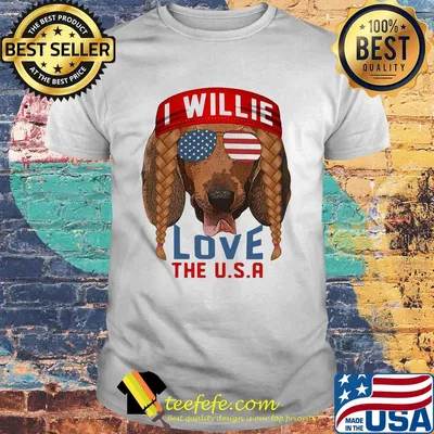 Dachshund I willie love the USA American flag veteran Independence Day shirt