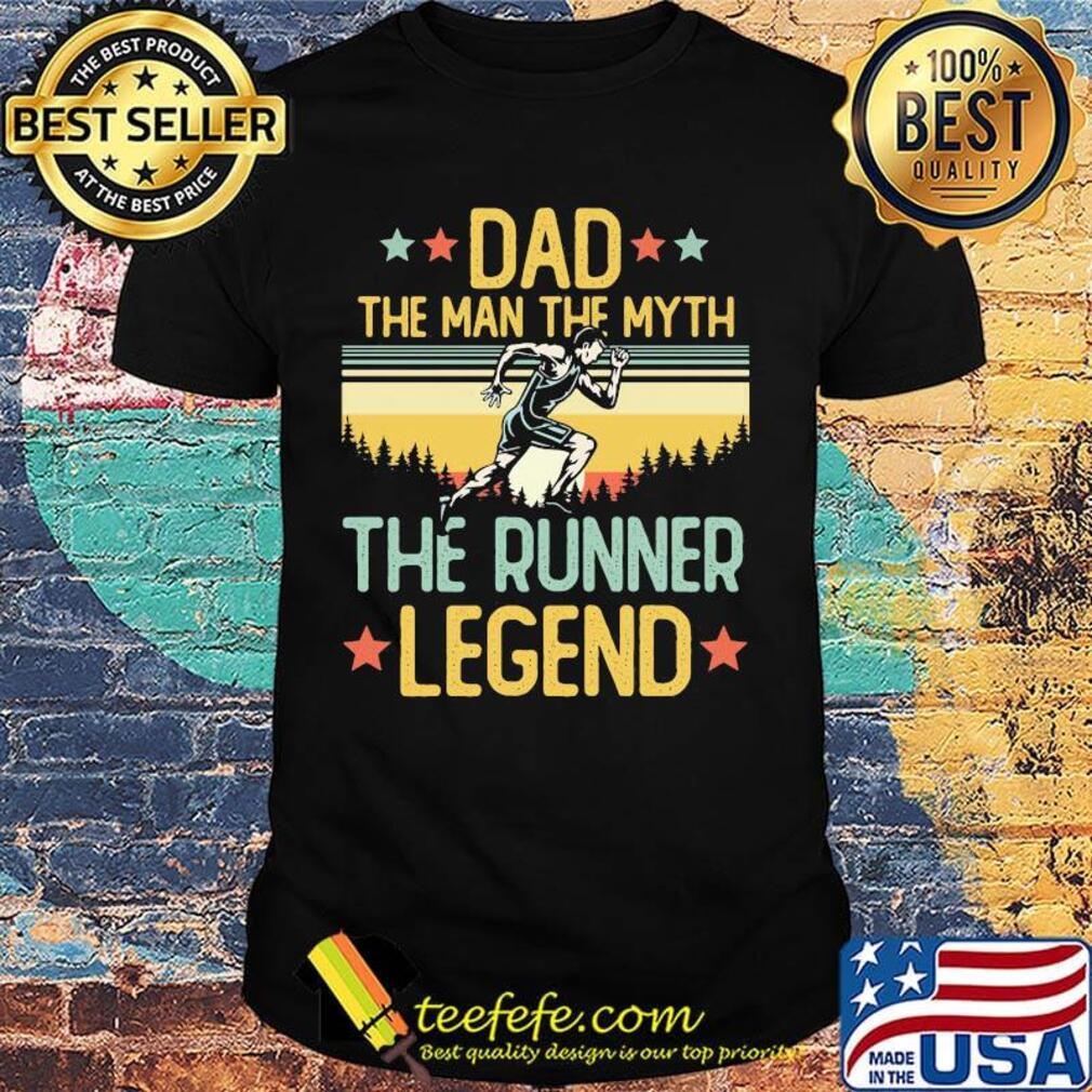 Dad the man the myth the runner legend happy fathers day stars vintage retro shirt Dad the man the myth the runner legend happy fathers day stars vintage retro shirt